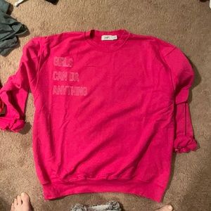 Mayfair Group LLC Girls can do anything sweater